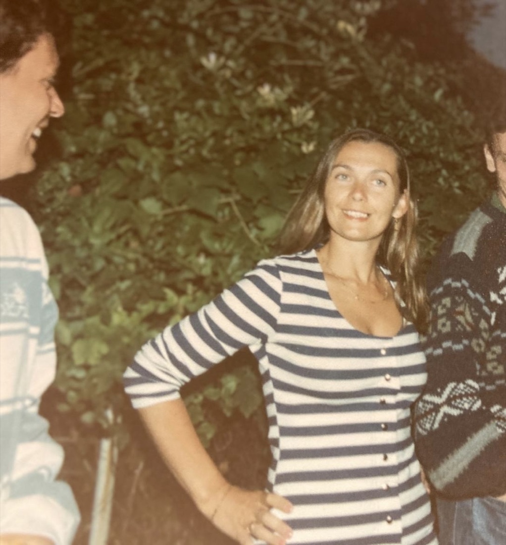 A young Patricia, Niamh's mum, at an evening gathering