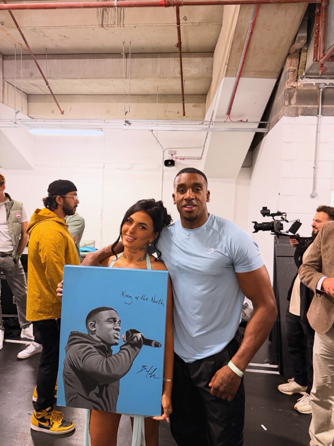 Bugzy Malone with his Patricia Studios portrait